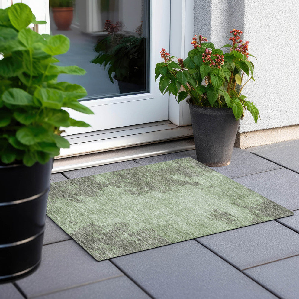 Machine Washable Indoor/Outdoor Chantille ACN1913 Aloe 1'8" x 2'6" Rug