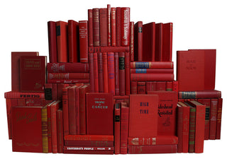 Decorative Books - Vintage Orchard Book Wall - Set of 100 Red Books
