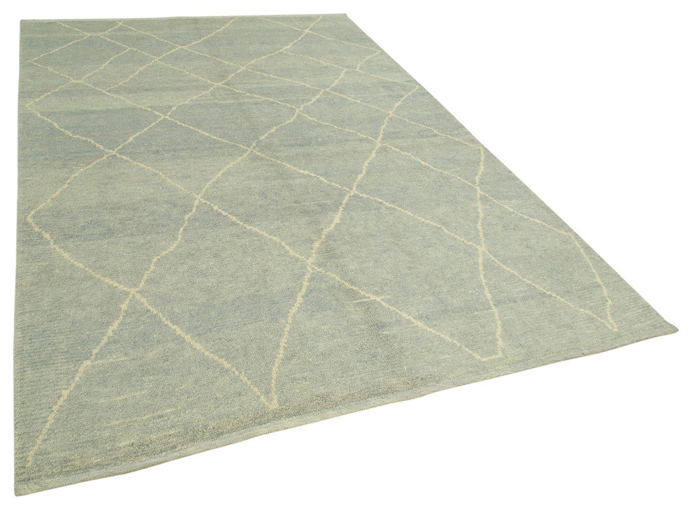 Rug N Carpet - Handmade Decorative 6' 2'' x 9' 1'' Moroccan Area Rug