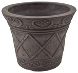 Scroll Grower Pot, Dark Charcoal