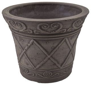 Scroll Grower Pot, Dark Charcoal