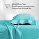 Bare Home Twin XL 1800 Microfiber Sheet Set, Aqua