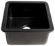 ALFI brand ABF1818S-BM Black Matte Undermount / Drop In Fireclay Prep Sink