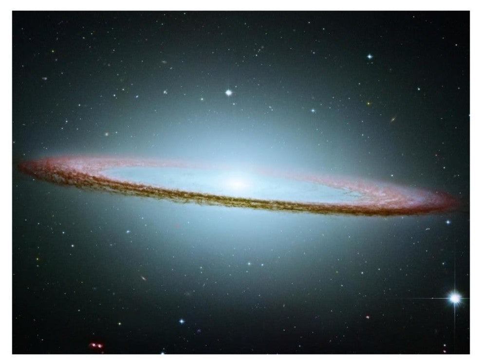 "M104 - The Sombrero Galaxy - Colored with Infrared Data" Print by NASA, 34"x26"
