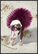 "Purple Ballerina" Framed Canvas Giclee by Teo Rizzardi, 21x31"