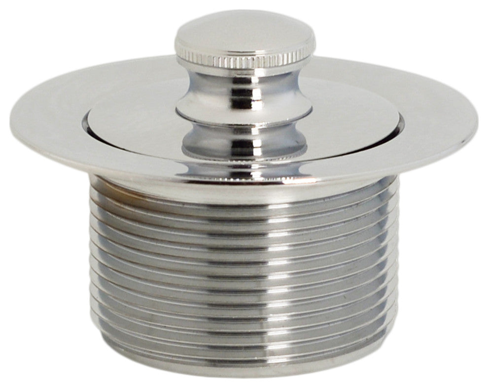 19 in. Solder In Brass Bath Tub Waste Drain Kit, Polished Nickel