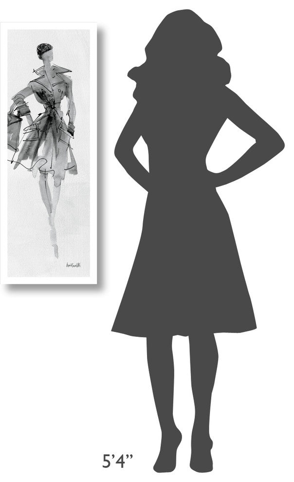"Fashion Sketchbook VII" Digital Paper Print by Anne Tavoletti, 14"x38"