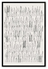 Satin Black 24" x 36" Abstract Lines Framed Print