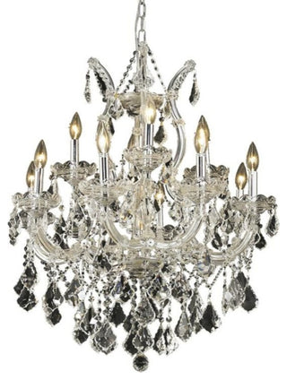 Elegant Lighting 2800D27/RC Maria Theresa 13 Light 27"W Crystal - Chrome