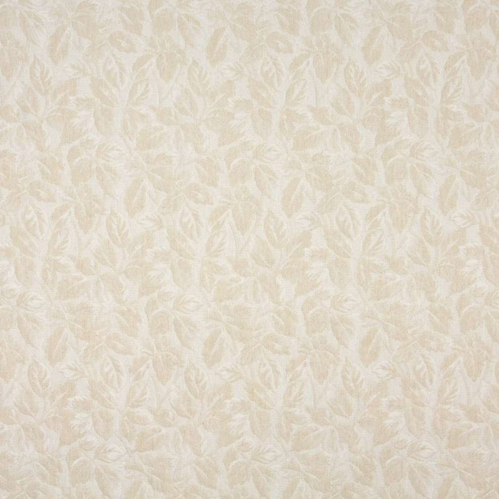 Beige And Off White Leaves Upholstery Fabric By The Yard