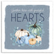 Gather Hearts Blue Mood Pumpkins 1 16"x16" Canvas Wall Art