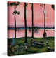 "Evening Picnic" Painting Print on Canvas by John Falter