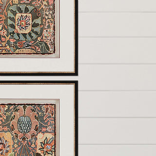 Persian Carpet Artwork, Set of 4, 22"x22"