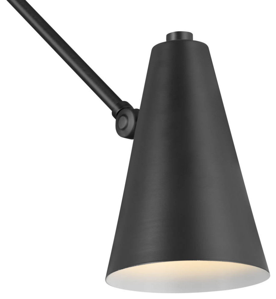 Sylvia 1 Light Wall Sconce, Black
