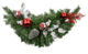 Unlit Decorated Swag 49 Tips, Red/Silver, 24"