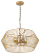 4-Light Rhombic Flat Metal Cage Style Pendant Ceiling Light