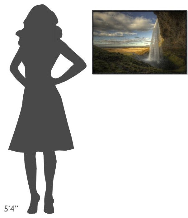 "Seljalandsfoss" Framed Canvas Giclee by Max Witjes, 31x21"