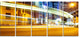 Blur Motion Traffic Trail in Modern City, Canvas Print, 60"x28", 5 Panels