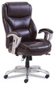 Comfortable Office Chair, Memory Foam Seat With Bonded Leather Upholstery, Black
