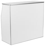 Contemporary 4' White Laminate Foldable Bar
