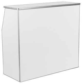 Contemporary 4' White Laminate Foldable Bar