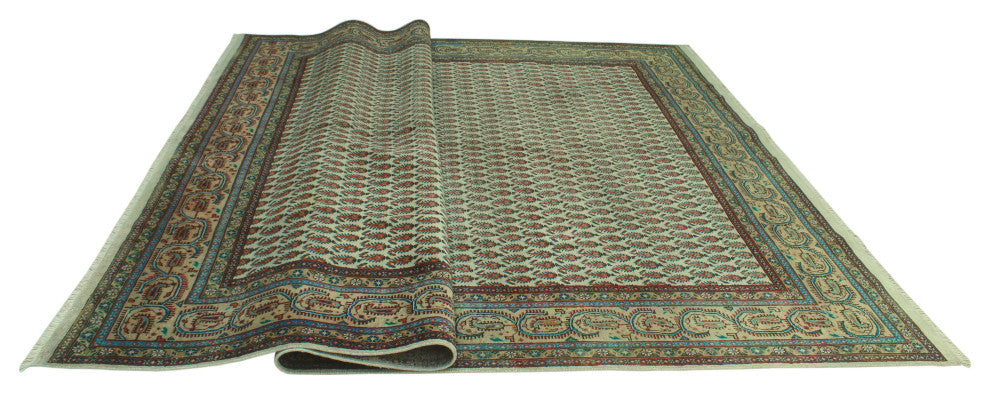 Fine Vintage Distressed Halstead Ivory Rug