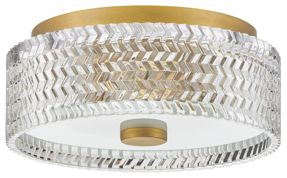 Hinkley Ellie 12" Small Flush Mount Ceiling Light, Heritage Brass