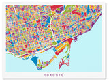 'Toronto Street Map' Canvas Art by Michael Tompsett