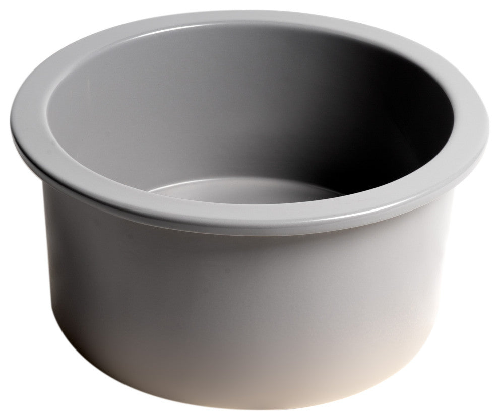 ALFI brand ABF1818R-GM Gray Matte Undermount / Drop In Fireclay Prep Sink