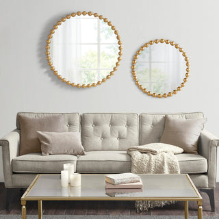 Madison Park Signature Gold Round Iron Framed Wall Decor Mirror