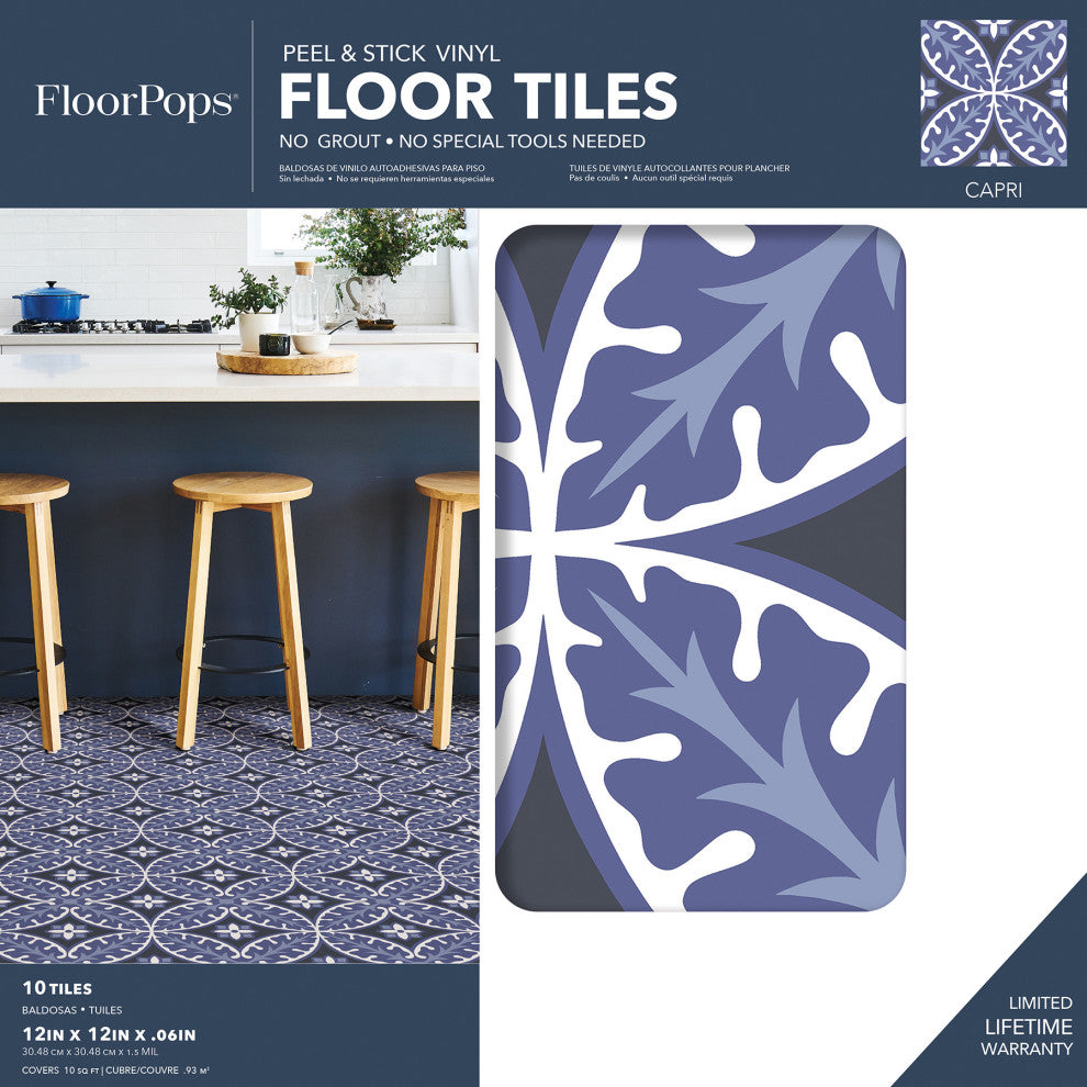 Capri Peel and Stick Floor Tiles, Box