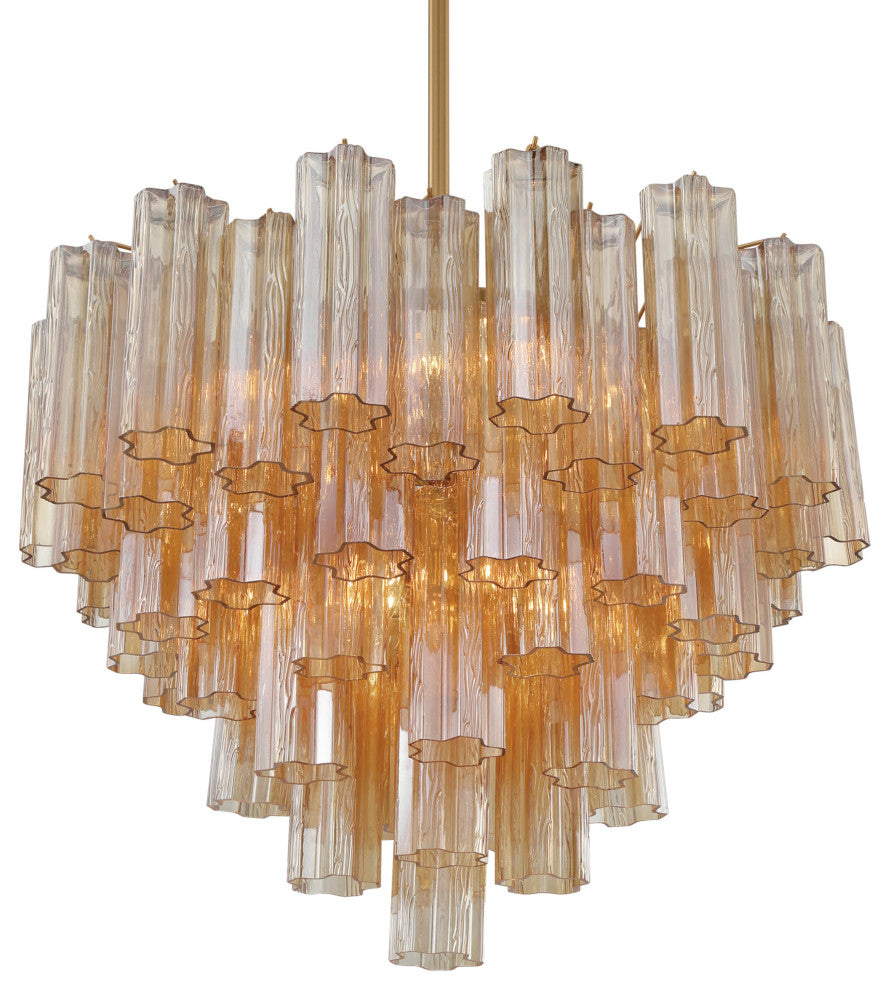 Crystorama Lighting Group ADD-312-AM Addis 12 Light 27"W - Aged Brass