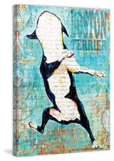 "Boston Terrier" Painting Print on Wrapped Canvas