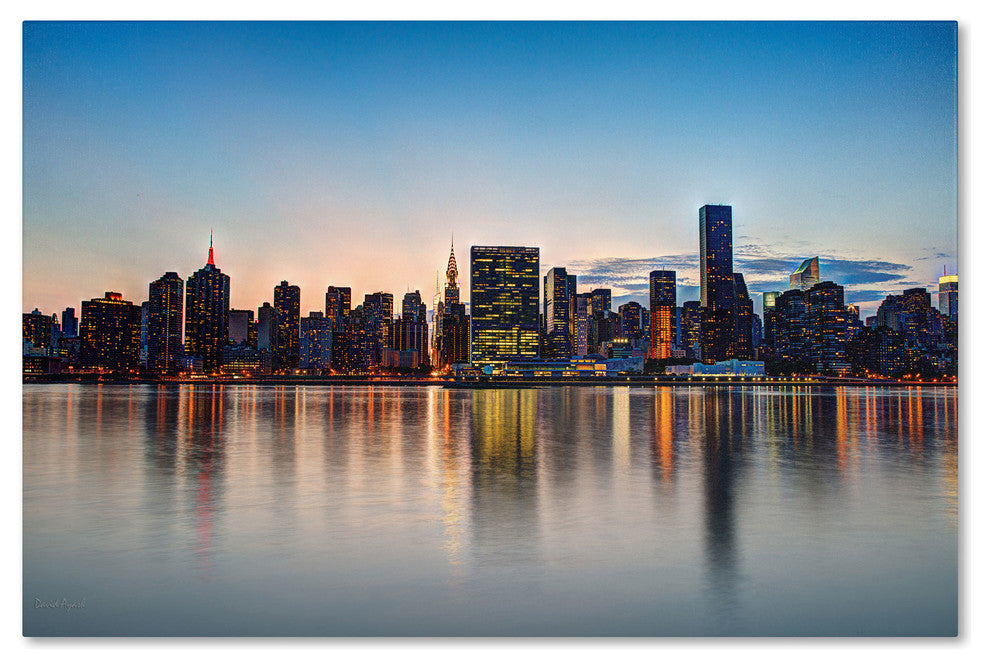 ''Midtown NYC Over the East River-I'' Canvas Art by David Ayash