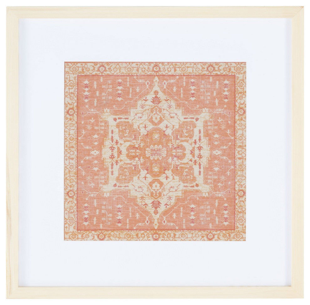 Safavieh Ishtar 18" Terracotta Framed Textile Wall Art