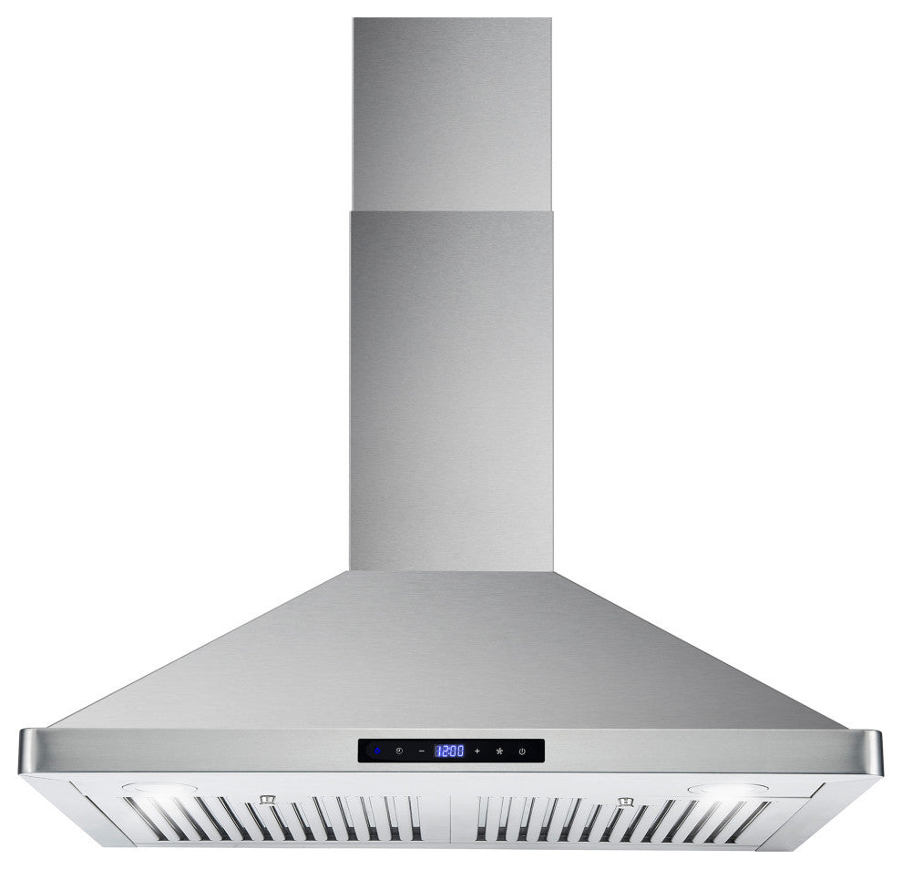 4-Piece, 30" Gas Range, Wall Mount Range Hood, Dishwasher and Refrigerator
