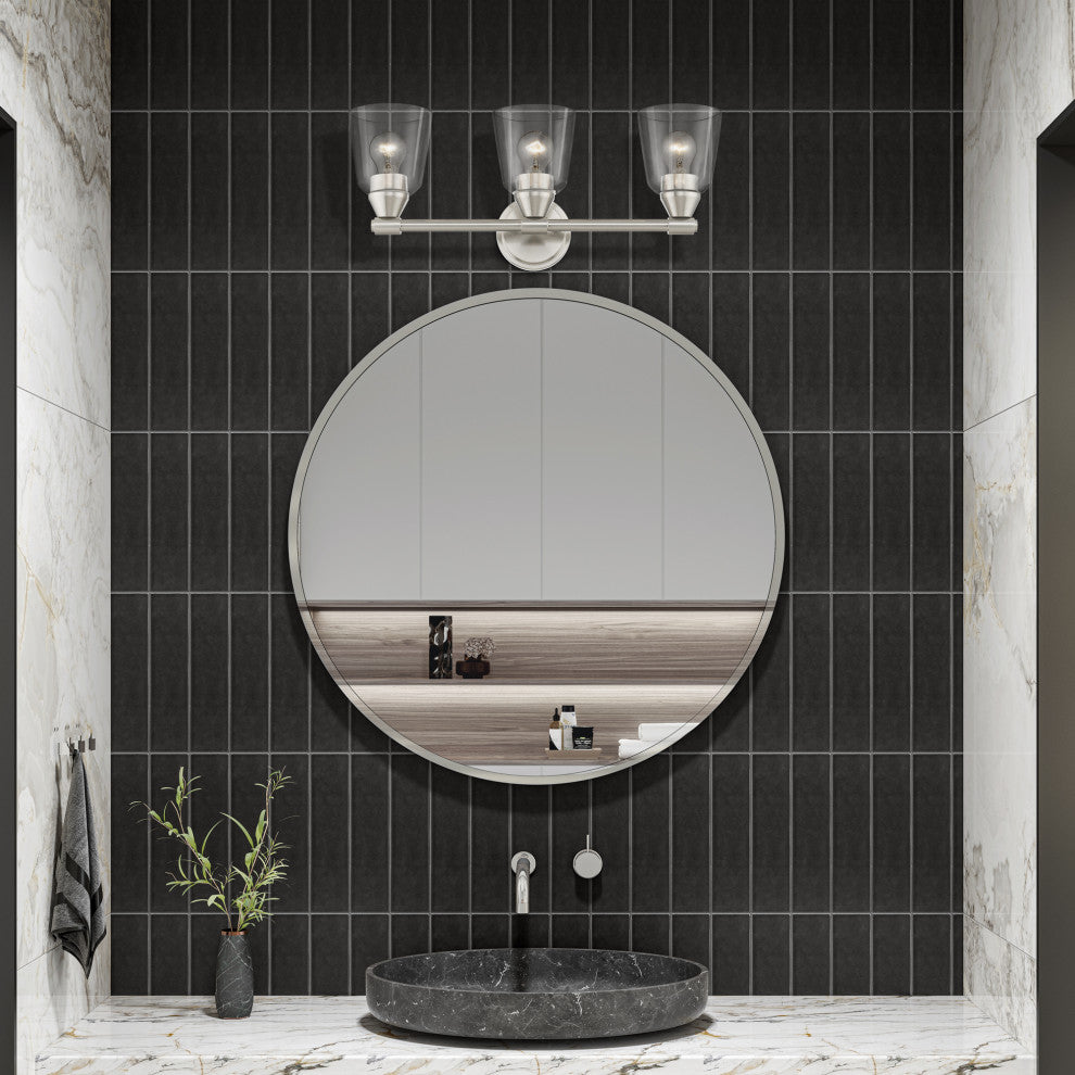 Catania 3-Light Brushed Nickel Vanity Sconce