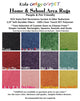 Kids Crazy Carpet Home School Area Rugs, People Pet Friendly, 12 Colors, Tropica