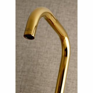 Kingston 8" Adjustable Center Wall Mount Kitchen Faucet, Polished Brass