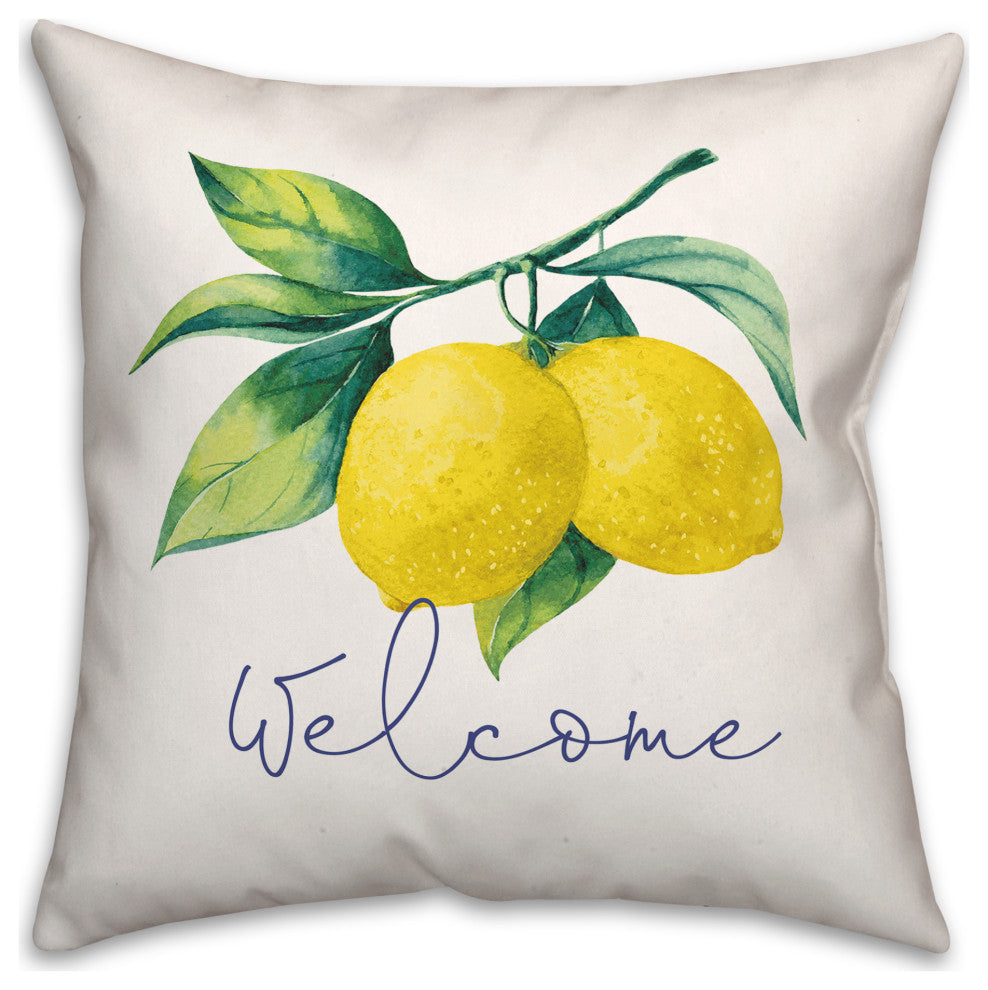 Fresh Lemons Bright 3 20x20 Spun Poly Pillow