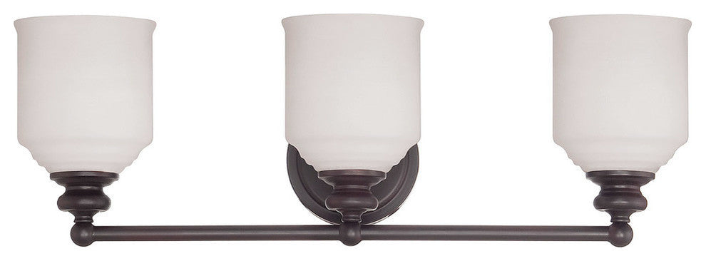 Melrose 3 Light Bath Bar, English Bronze