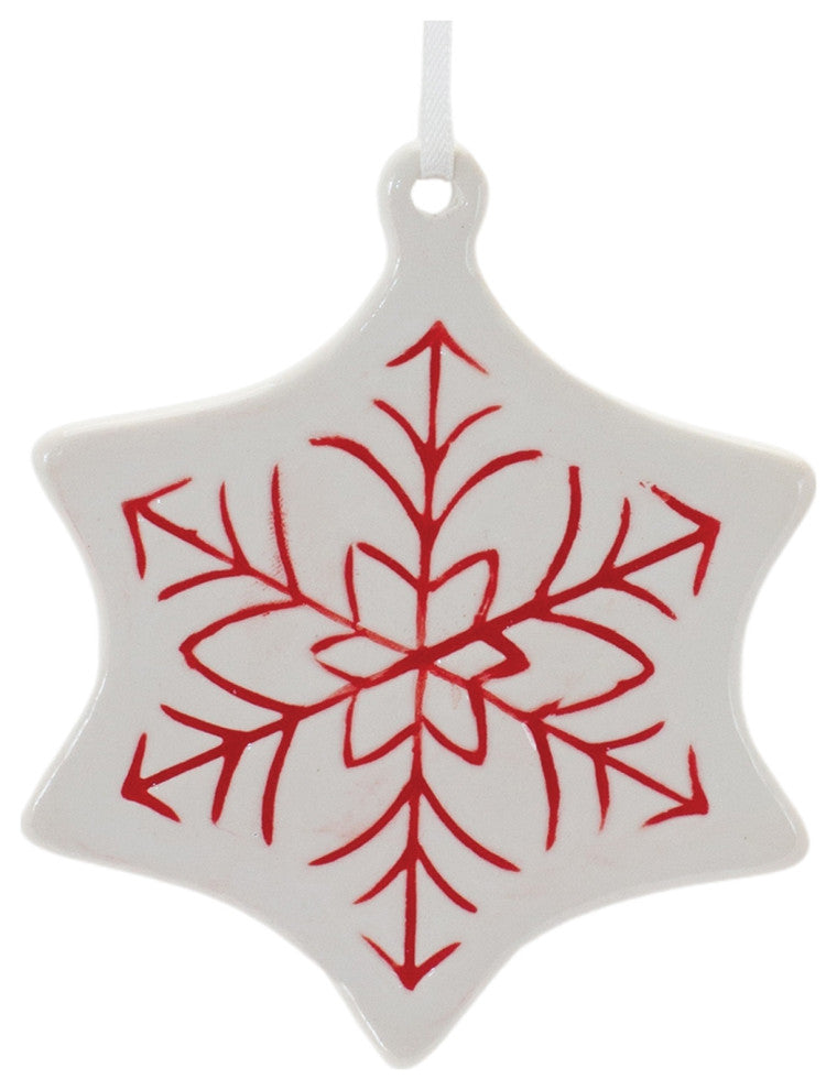 Etched Ceramic Tree Ornament, 2-Piece Set4