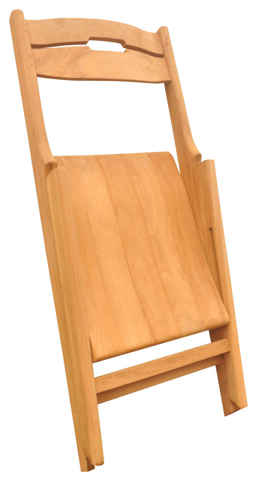 9-Piece Teak Dining Set: 122" X-Large Rectangle Table, 8 Surf Folding Chairs