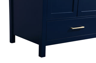 Iris Single Bathroom Vanity, Blue, 30", With Backsplash
