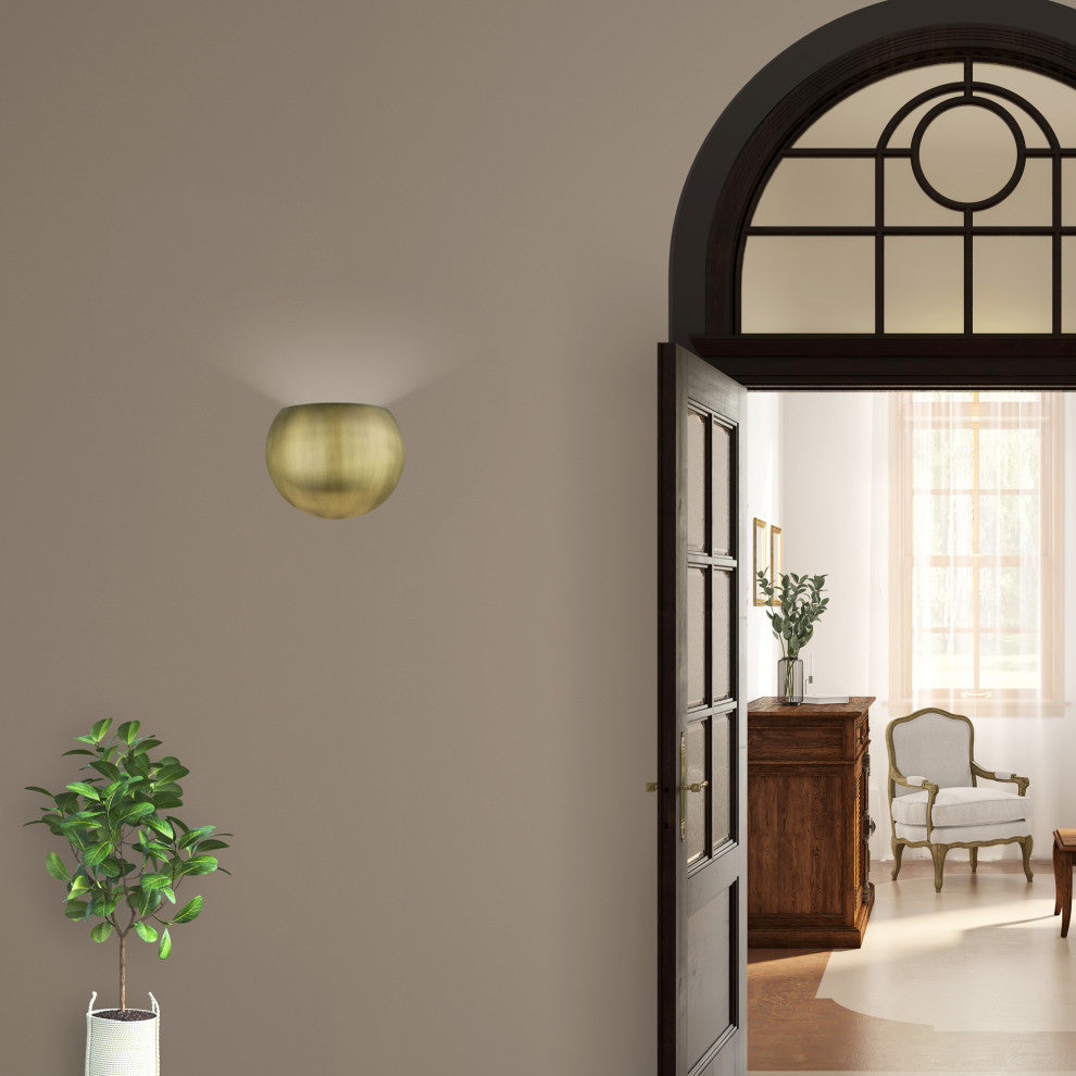 Livex Lighting 1 Light Antique Brass Wall Sconce