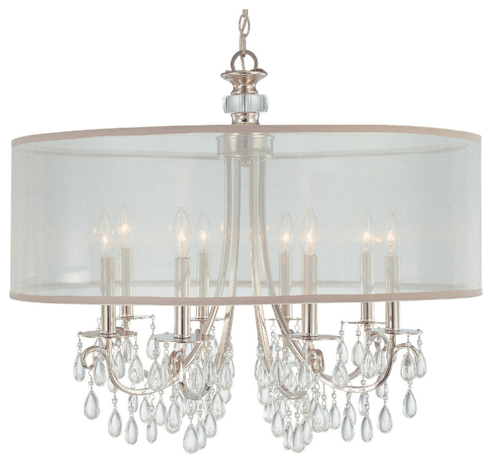 Hampton 8-Light Chandelier, Polished Chrome Finish
