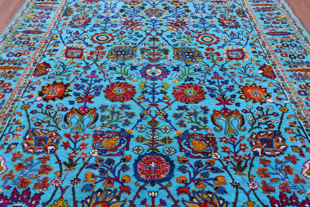 Persian Handmade Wool & Silk Rug 8' 0" X 9' 11" - Q15776