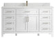 Cambridge 60 Single Bathroom Vanity in White 1.5" Calacatta Laza