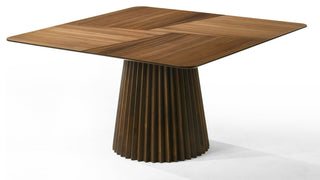 Platte Mid-Century Modern Walnut Square Dining Table