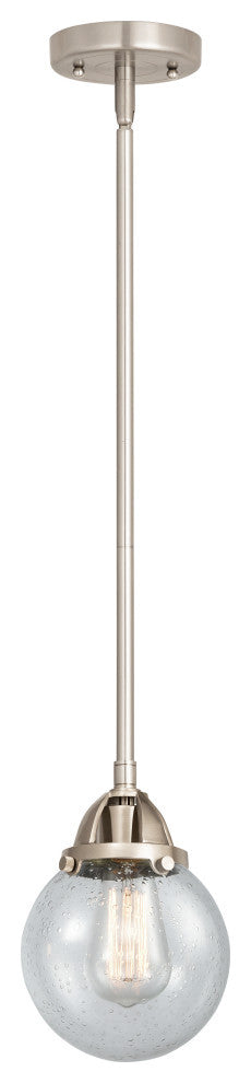 Beacon Mini Pendant, Brushed Satin Nickel, Seedy, Seedy